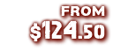 from $124.50